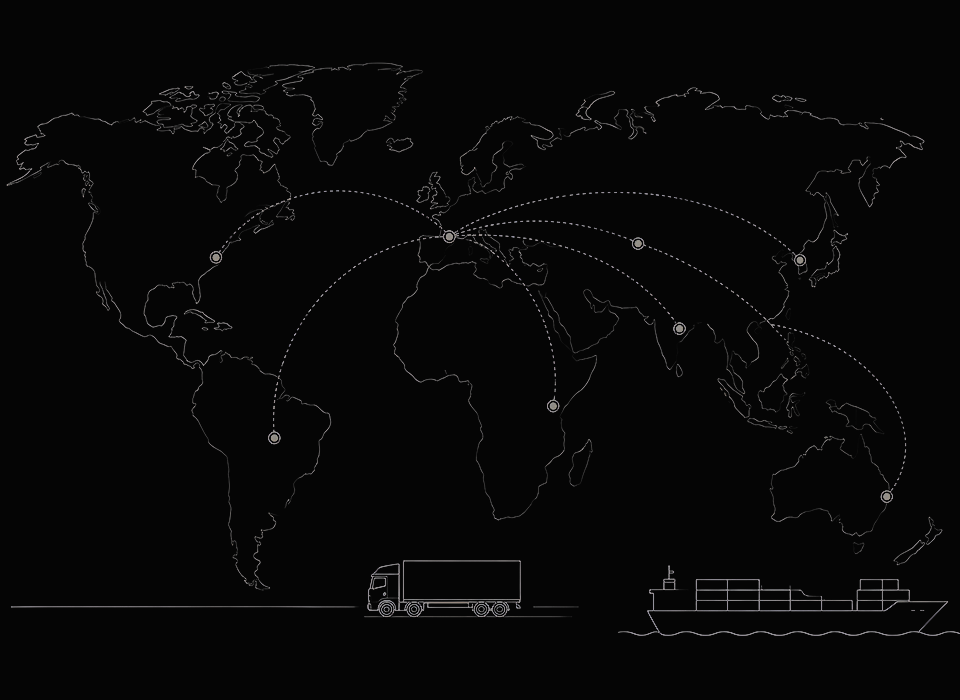Thinlam global distribution network map